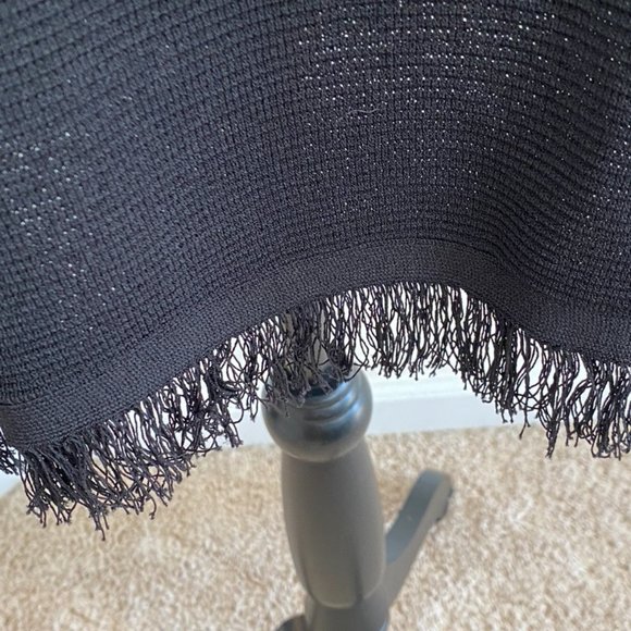 JoyJoy Black Dress with Fringe, Sz Small - Picture 3 of 6